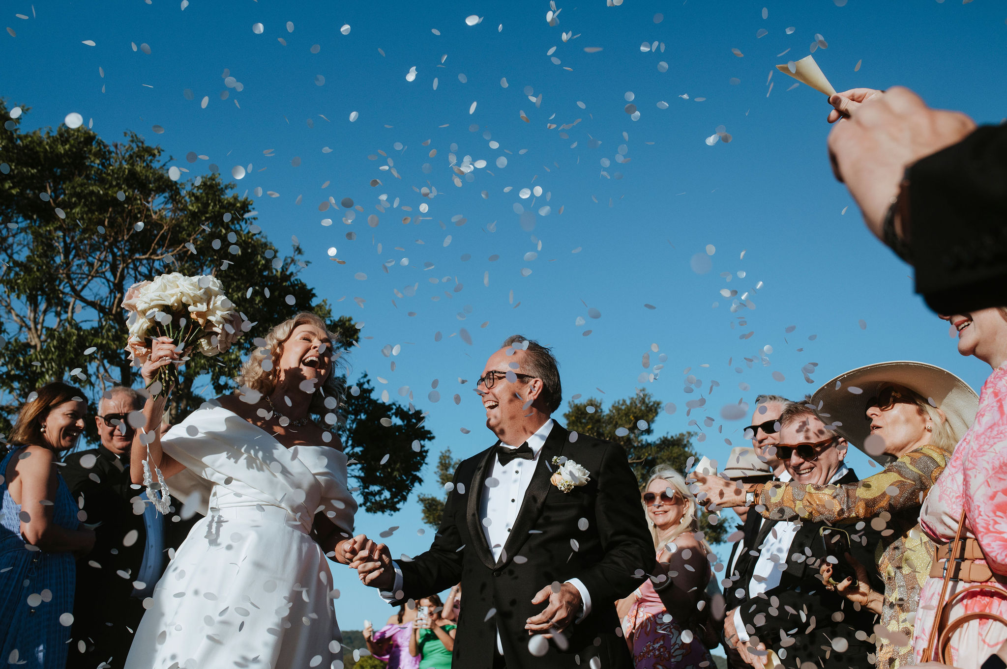 Older couple barn wedding at Yandina station