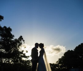 wedding couple silhouette