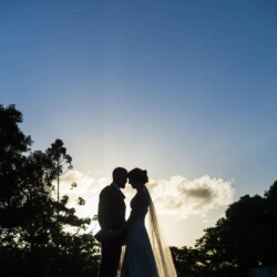 wedding couple silhouette